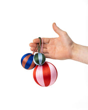 Load image into Gallery viewer, PINK/WHITE Stripe Bauble