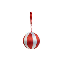 Load image into Gallery viewer, PINK/WHITE Stripe Bauble