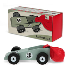 Load image into Gallery viewer, Wooden balloon-powered racing car