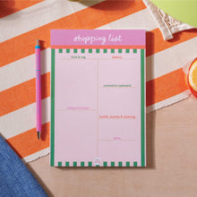 Load image into Gallery viewer, Weekly Shopping List Pad A5 | Cabana Stripe