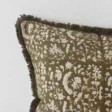 Load image into Gallery viewer, Sadie Olive Vintage Floral Cushion Cover 45x45