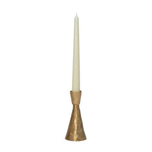 Load image into Gallery viewer, Orla Gold Coloured Metal Candlestick Holder: Medium
