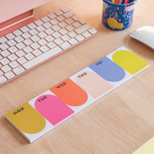 Load image into Gallery viewer, Keyboard Weekly Planner Pad | Bright Arches