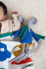 Load image into Gallery viewer, Cotton Knit Stuffed Animal Ragdoll: Elephant Cobalt
