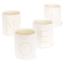 Load image into Gallery viewer, Glossy Ceramic Tealight Holders (Set of 4) - Noel