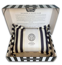 Load image into Gallery viewer, The Original Bath Pillow by Abahna® – Monaco Stripe (Black)