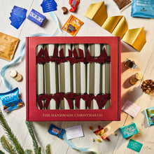 Load image into Gallery viewer, Royal Green - Handmade Luxury Christmas Crackers (6pcs): Festive Sweet Treats