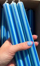 Load image into Gallery viewer, Pinstripe Candle individual: Green/blue