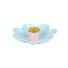 Load image into Gallery viewer, Coloured Enamel Flower Shaped Candle Holders | Homeware |
