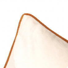 Load image into Gallery viewer, Meridian Velvet Cushion Ecru/Ginger: Ecru/Ginger / Polyester Filled / 55 x 55cm