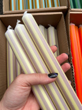 Load image into Gallery viewer, Pinstripe Candle individual: Green/blue