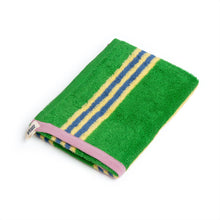Load image into Gallery viewer, Terry Towelling Hand Towel: Green Stripe