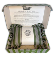 Load image into Gallery viewer, The Original Bath Pillow by Abahna® - Heritage Stripe Green
