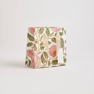 Hand Block Printed Gift Bags (Small) - Blush