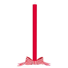 Load image into Gallery viewer, Hand-Painted Red Bow Ceramic Candle Holder