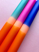 Load image into Gallery viewer, MIAMI BRIGHTS - Dip Dye Dinner Candle Trio