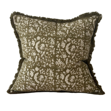 Load image into Gallery viewer, Sadie Olive Vintage Floral Cushion Cover 45x45