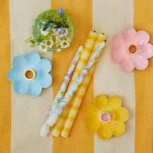 Load image into Gallery viewer, Coloured Enamel Flower Shaped Candle Holders | Homeware |