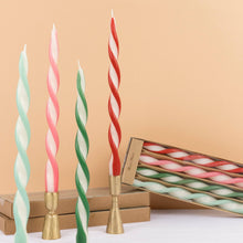Load image into Gallery viewer, Assorted Stripe Twist Candles