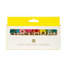 Load image into Gallery viewer, Rainbow 'Happy Birthday' Letter Candles | Cake Candles |