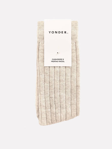 Cashmere Blend Socks | Stone 