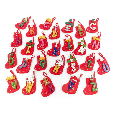 Handmade Felt Mini Alphabet Stockings - INDIVIDUAL LETTERS: B