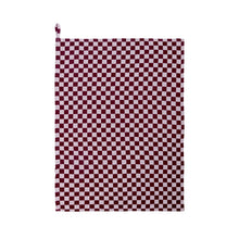 Load image into Gallery viewer, Cotton Hand Towel: Burgundy Check