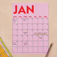 Load image into Gallery viewer, Monthly Undated A3 Wall Planner | 12 Pages | Colourburst