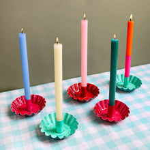 Load image into Gallery viewer, Scalloped Pink Metal Candle Holder | Home Décor | Gift |