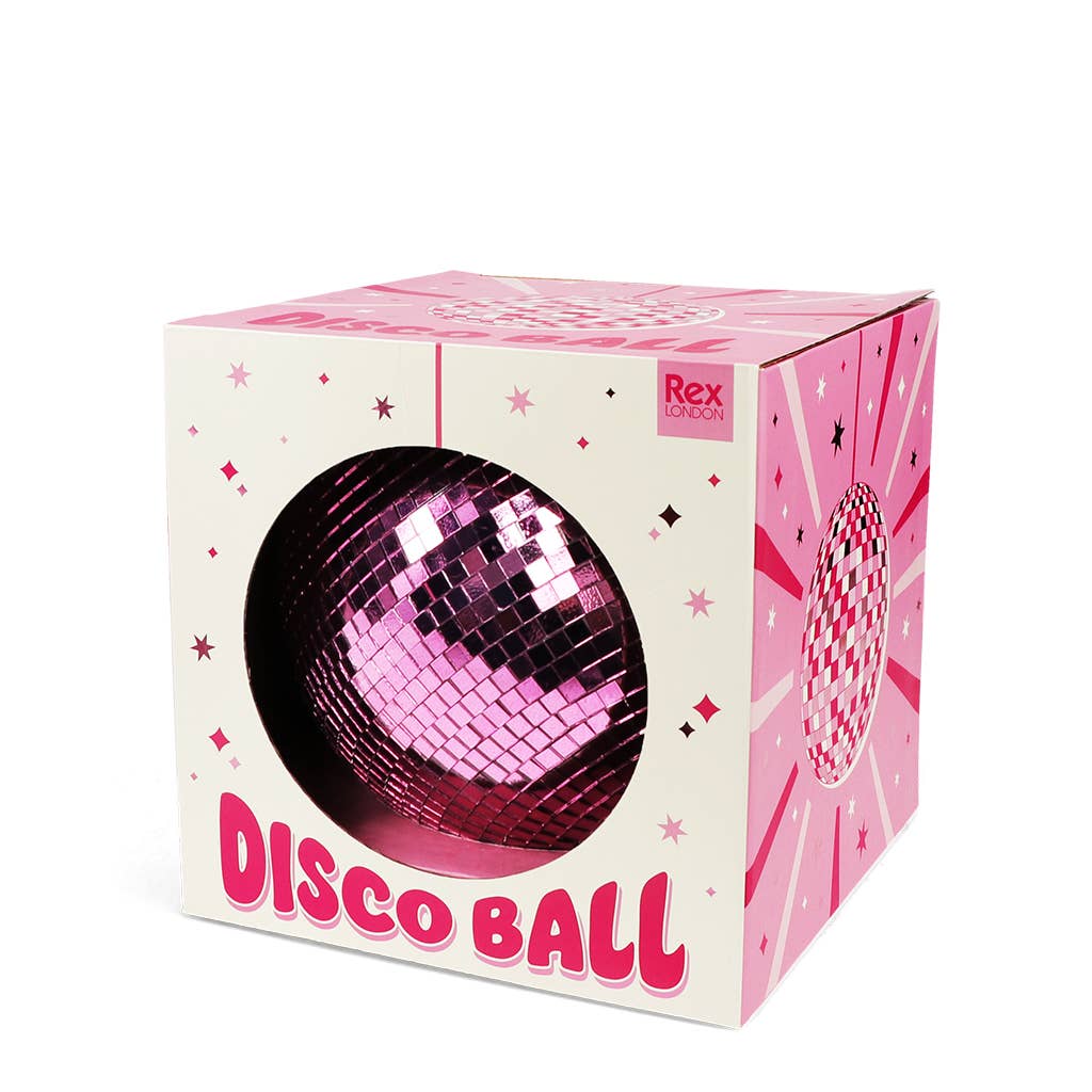Hanging disco ball (15cm) - Pink