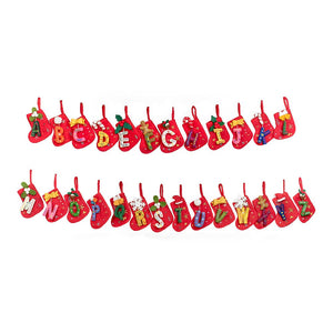 Handmade Felt Mini Alphabet Stockings - INDIVIDUAL LETTERS: A