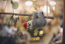 Load image into Gallery viewer, Handmade Felt Christmas Sloth Tree Topper Decoration