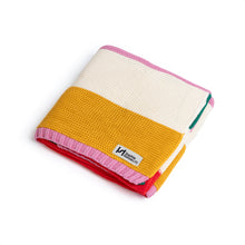 Load image into Gallery viewer, Cotton Knit Stroller/Pram Baby Blanket: Striped Rainbow