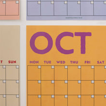 Load image into Gallery viewer, Monthly Undated A3 Wall Planner | 12 Pages | Colourburst
