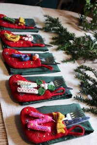 Handmade Felt Mini Alphabet Stockings - INDIVIDUAL LETTERS: B