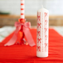 Load image into Gallery viewer, Bows Pillar Advent Candle