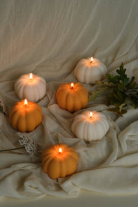 Pumpkin Shaped Candle: Orange