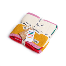 Load image into Gallery viewer, Cotton Knit Stroller/Pram Baby Blanket: Striped Rainbow