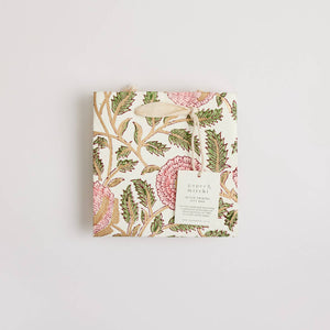 Hand Block Printed Gift Bags (Small) - Blush