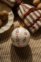 Load image into Gallery viewer, Hand-Painted Baubles with Velvet Ribbon - Berry - Set of 3