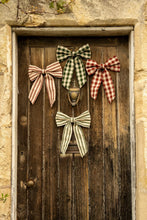 Load image into Gallery viewer, Small Gingham Bow - Winter Berry