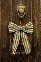 Load image into Gallery viewer, Small Striped Bow - Pine Green