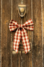Load image into Gallery viewer, Small Gingham Bow - Winter Berry