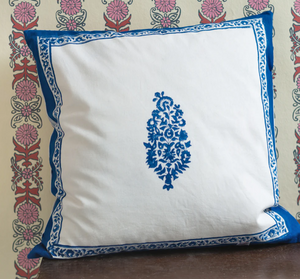 Jaipur Neel Block Print Cushion Cover