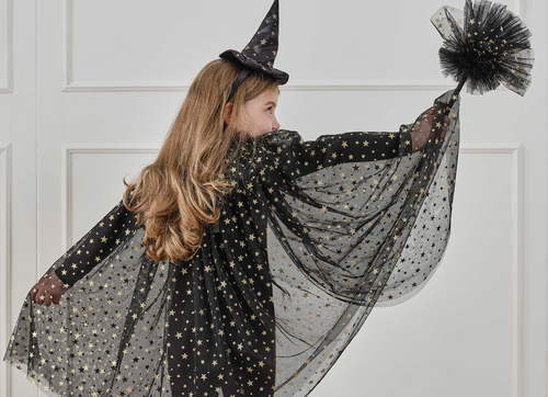 BLACK & GOLD witches cape