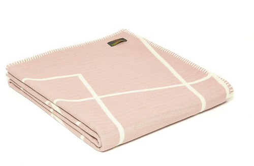 COTTON SQUARE PINK BLANKET