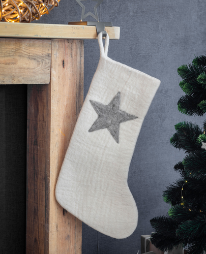 SOUTHWOLD STAR STOCKING WHITE