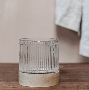 RIBBED small candle holder