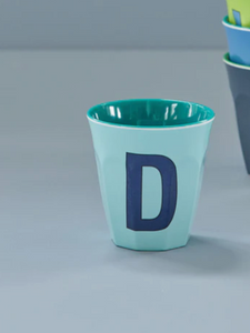 ALPHABET CUPS - BLUES & GREENS