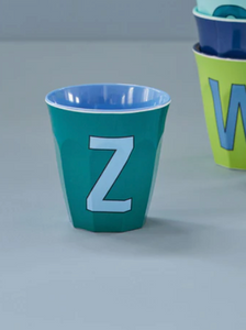 ALPHABET CUPS - BLUES & GREENS